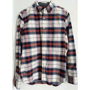 American Eagle Outfitters • Casual Blue Red Button Down Shirt Classic Fit Plaid